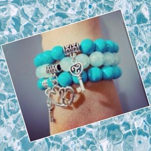 Key & Heart Charms Bracelet